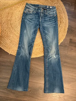 Miss Me Blue Flare Jeans with Faded Wash thumbnail 1