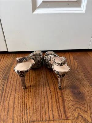 Kelly & Katie Slingback Peep-Toe Heels in Snake Print Size 8 thumbnail 4
