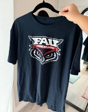 FAU Florida Atlantic University T shirt Blue Size L thumbnail 1