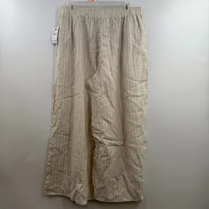 Vince Camuto Rainy Day Linen Blend Wide Leg Pants L NWT Beige Pull On thumbnail 3