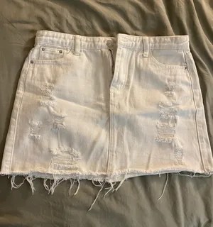 Amazon White Denim Skirt thumbnail 1