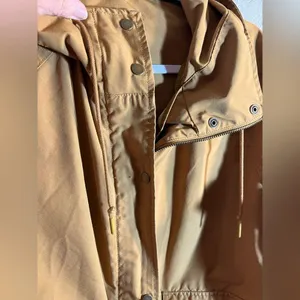 Uniqlo Tan Utility Jacket w hood, zip snaps pockets outdoor rugged lightweight thumbnail 5