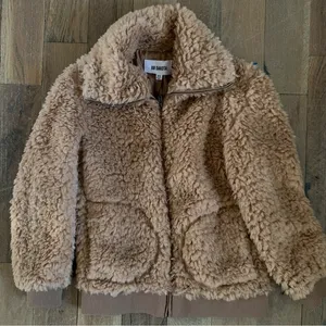 BB Dakota Brown Size XS Fuzzy Jacket Teddy Plush Soft Cozy Warm Coat New thumbnail 1