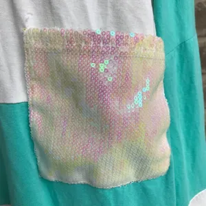 Pink Owl Apparel Color Block Top Sequins Retro thumbnail 2