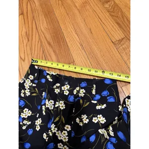 Maeve Anthropologie Colette Black Floral Wide Leg Crop Pants Size 28 thumbnail 7