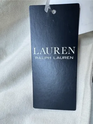 Lauren ralph lauren Lace-Trim Stretch Cotton 3/4 sleeve Top size large nwt thumbnail 9