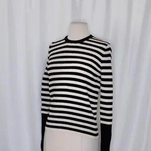 ATM Anthony Thomas Melillo Striped Ribbed Knit Merino Wool Sweater Large thumbnail 6