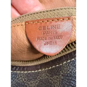 Vintage Celine Paris Brown Macadam Hobo Shoulder Bag Made in Italy thumbnail 4