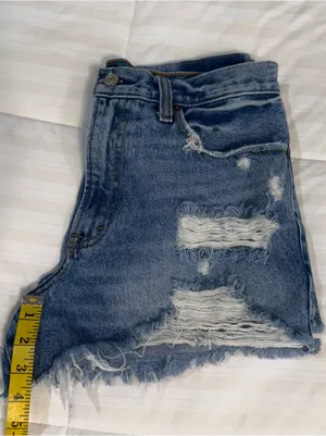 Abercrombie & Fitch Annie High Rise Distressed Shorts Size 29/8 thumbnail 6