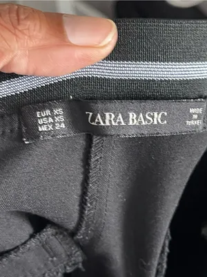 ZARA Black Straight Leg Dress Pants Sz XS thumbnail 7