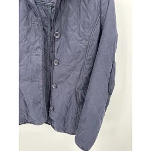 Hunter‎ Womens Navy Blue Quilted Long Sleeve Collared Jacket Size 4 RN126623 thumbnail 3