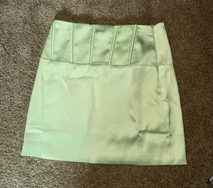 NWT Meshki Mint Green High-Waist Mini Skirt thumbnail 1