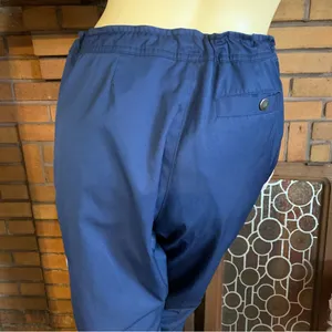 Nike Blue And Pink Partial Zipper Leg Drawstring Waist Track Pants (M) thumbnail 11