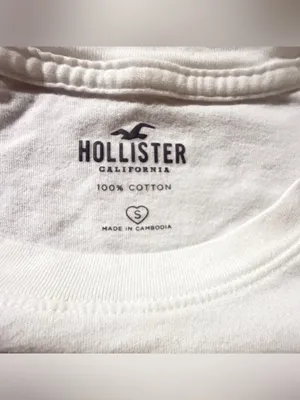Hollister White Tee with Pastel Venice Graphic thumbnail 2