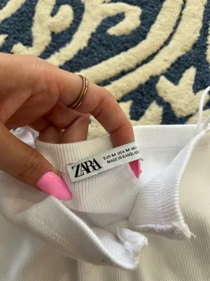 ZARA White Cropped Tank Top thumbnail 3