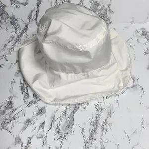 Athleta White Wide Brim Bucket Sun Hat Sunhat Women's One Size thumbnail 2