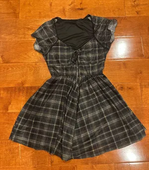 Micas Plaid Romper thumbnail 1