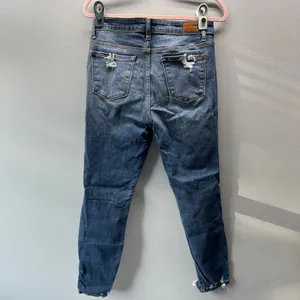 9/29 Judy Blue‎ Jeans Ripped Denim Skinny High Waisted Medium Blue JB82147MD thumbnail 7