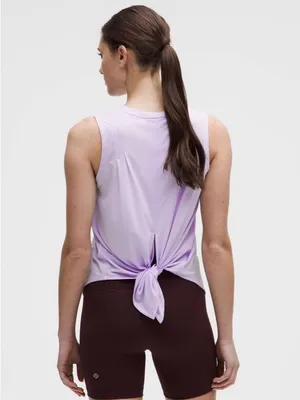 Lululemon lightweight split back training tank top lavender frost yoga Pilates thumbnail 2