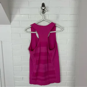 Brooks Running Pink Striped Tank Top Size S thumbnail 8