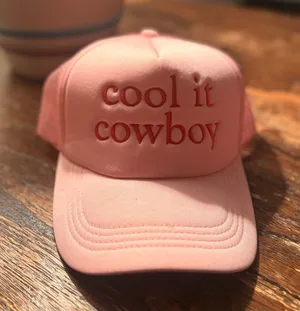 Bubblegum Pink "Cool It Cowboy" Trucker Hat thumbnail 1
