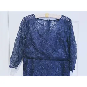 Alex Evenings Embroidered Floral Sheer Midi Dress Womens L Mother of the Bride thumbnail 4
