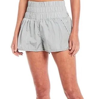 Free People Women's Gray Solid Pull-On Shorts, Elastic Waist, Size S thumbnail 1