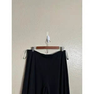 Tadashi Shoji Mesh Black Wide Leg Dress Pants Gala Core Dark Romantic Womans XL thumbnail 7
