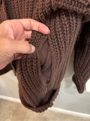 Free People Swim Too Deep Cardi size XS in Brown oversized button front ribbed thumbnail 11