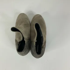 Sorel Joan of Arctic Brown Suede Side Zip Wedge Booties Size‎ 6.5 thumbnail 5