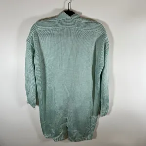 Sabo Women Mint‎ Green Chunky Knit Open Front Cardigan Sweater SA1621 Large thumbnail 6