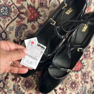 Zara Black Patent Leather Women's Shoes thumbnail 3