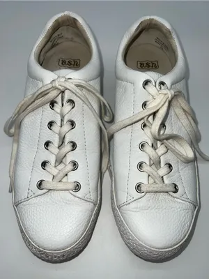 Ash Nicky Bis Women's All White Lace Up Leather Low Top Sneakers-Size 39 thumbnail 3