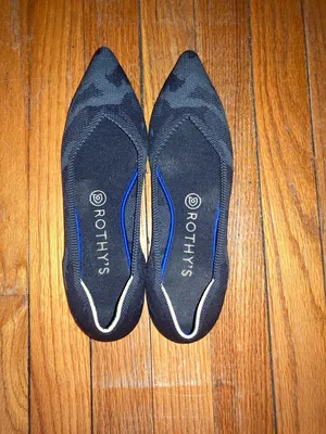 Rothy's The Point Women's Flats Black Camo thumbnail 2