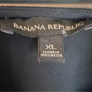 Banana Republic Thin Strap Tank Blouse Black XL thumbnail 2