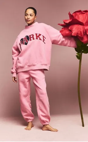 NWT Parke 2026 Valentine’s Day Jean Heart Varsity Mockneck Sweatshirt Size XXL thumbnail 1