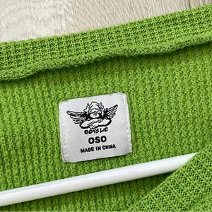Boys Lie Sweatshirt love bites v2 thermal oversized womens Green (one size) thumbnail 2