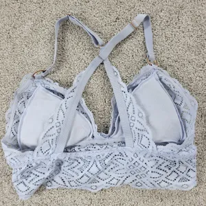 Aerie Lace Bralette Womens S Blue Padded Adjustable Crossed Strap Lingerie Top thumbnail 8