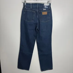 NWT Wrangler Wild West 603 Indigood High Rise‎ Straight Blue Wash Size 25 x 28 thumbnail 6