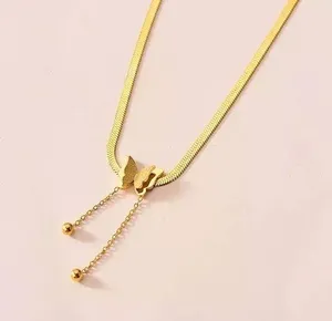 Women Stainless Steel Butterfly Necklace thumbnail 5