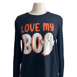 CARTERS Halloween T-Shirt Womens Sz Medium Black Ghost Boo Adult thumbnail 3