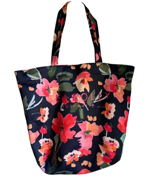 Seafolly Australia Floral Neoprene Beach Tote Oversized Travel Bag thumbnail 1