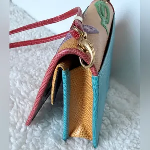 So Cute Handmade Mexican Leather Fish/Appliqué Crossbody Wallet thumbnail 7