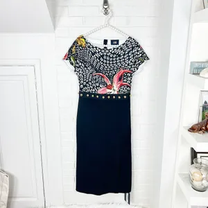 NWT Cavalli Class by Roberto Cavalli Printed Embellished Dress Size US 6 thumbnail 2