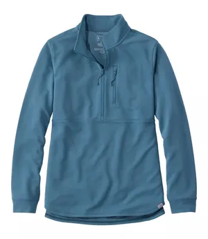 NWT! L.L. Bean Women’s Blue Quarter-Zip Pullover thumbnail 1