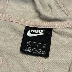 Nike Full Zip Hoodie Women XL Oatmeal Heathered Swoosh Raglan Sweatshirt thumbnail 3