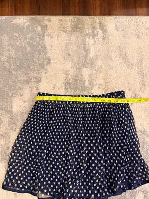 Flutterbye Navy Polka Dot Pleated Mini Skirt Blue Size M thumbnail 2