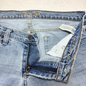 American Eagle Outfitters Y2K Stretch‎ Skinny Flare Light Blue Jeans Size 4 thumbnail 6