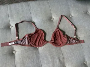 Victoria’s Secret Unlined Demi Bra Orange Polka-Dot Size 34D thumbnail 6