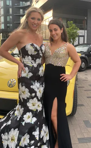 Jovani Nude Sequins Black Dress thumbnail 2